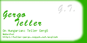 gergo teller business card